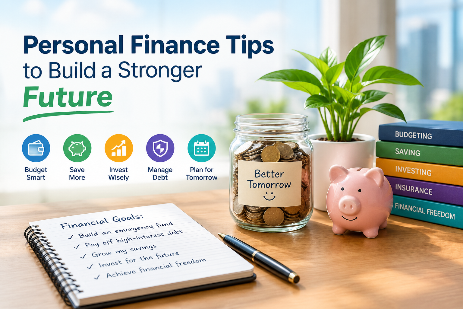 Personal finance tips for budgeting saving money managing debt and planning a secure financial future